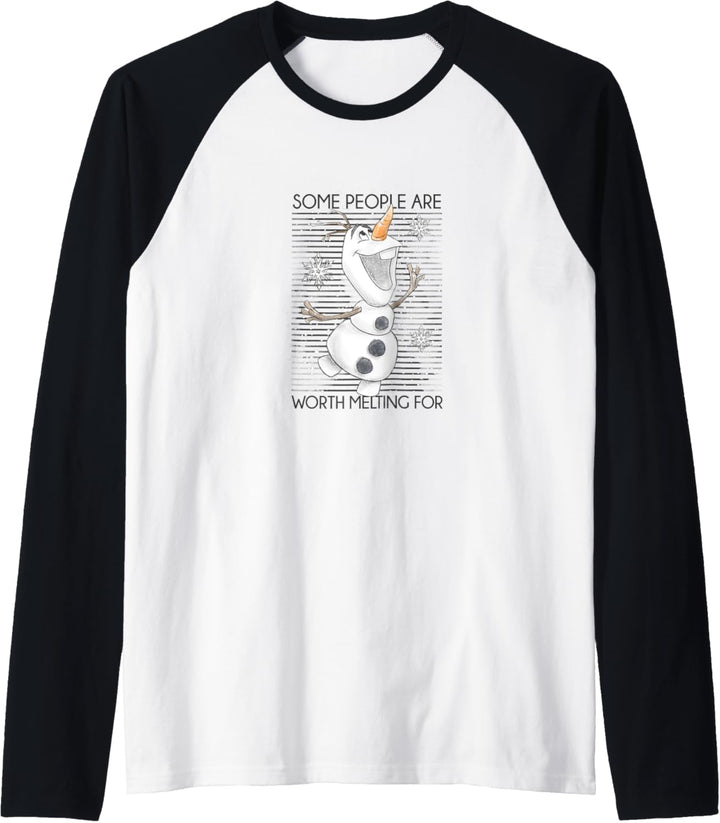 Disney Frozen Olaf Some People Are Worth Melting For Raglan