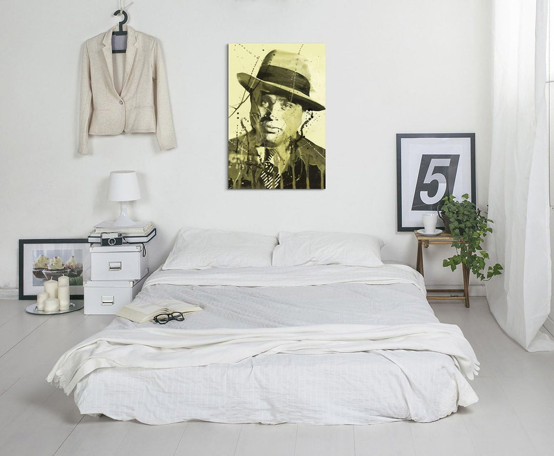 Al_Capone_90x60cm Splash Art Paul Sinus Aquarell, Gemälde, Kunstbild auf Leinwand