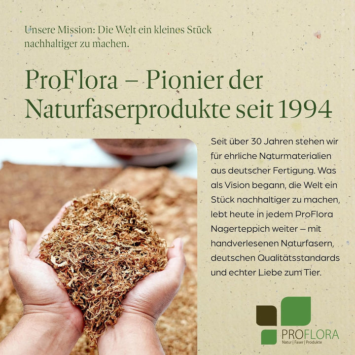 Nagerteppich aus 100% Hanf - Biologisch abbaubare Hanfmatten für Nager wie Kaninchen, Meerschweinche