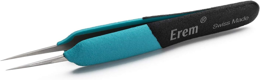 Weller Erem E5SA Ergonomische Präzisionspinzette mit Geraden, Sehr Feinen Spitzen Zum Greifen Feiner