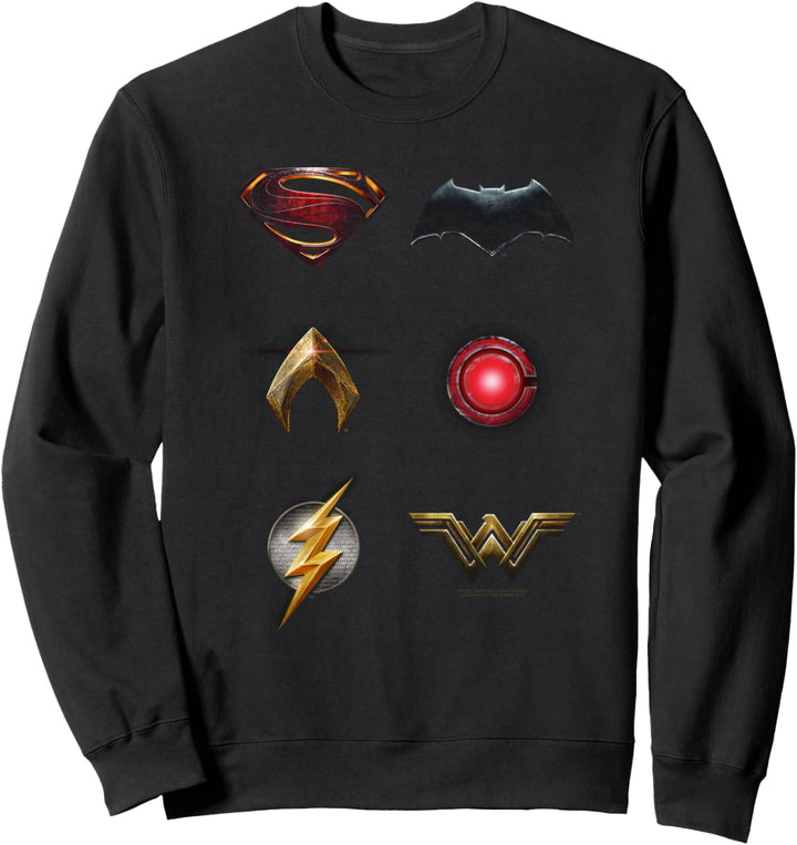 Justice League Movie Logos Sweatshirt