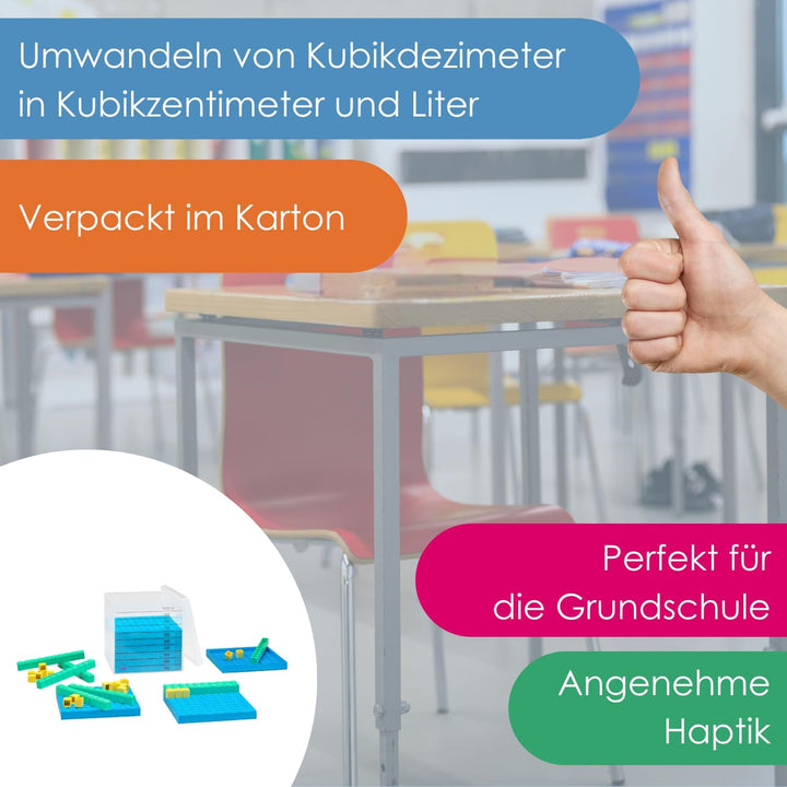 WISSNER aktiv Lernen - Kubikdezimeterwürfel - Re-Plastic