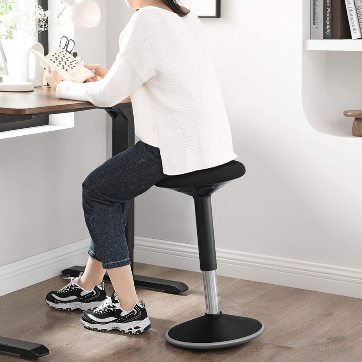 SONGMICS Dynamischer Sitzhocker, Stehhocker, Arbeitssitz, 360 ° drehbar, ergonomisch, höhenverstellb