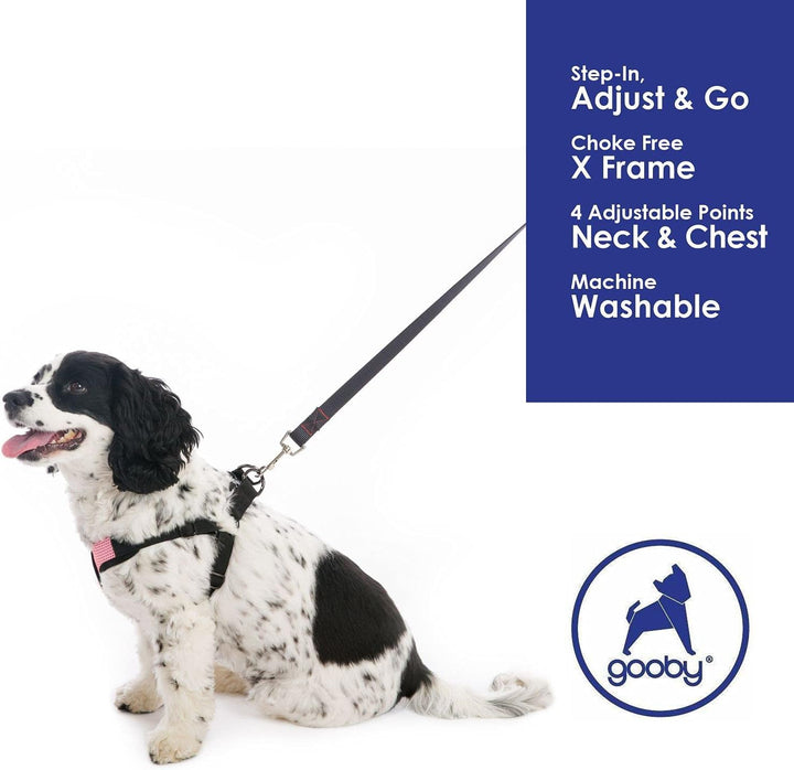 Gooby - Comfort X Step-In-Hundegeschirr, Würgefrei, mit Mikro-Wildlederbesatz und patentiertem X-Rah