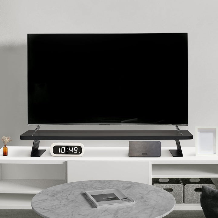 80x23.5cm Bildschirmerhöhung für 2 Monitore, Monitorständer Schreibtisch Holz für Computer, TV, Lapt