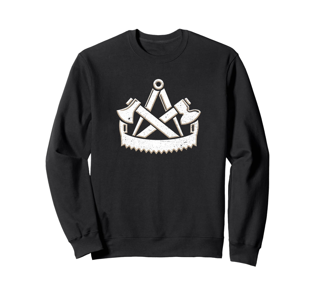 Zimmerer Zimmermann Handwerk Zunftzeichen Symbol Sweatshirt