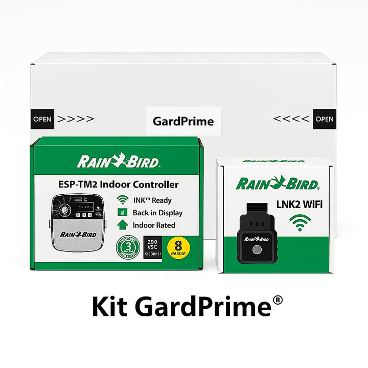 Bewässerungs-Set für den Innenbereich, Rain Bird ESP-TM2, 8 Zonen + LNK2 WiFi-Modul, Komplettlösung