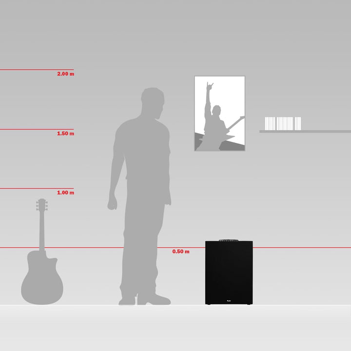Teufel Concept 12 Subwoofer 5.1-Mehrkanal-Subwoofer mit 300-mm-Tieftöner für extrem tiefen Kickbass