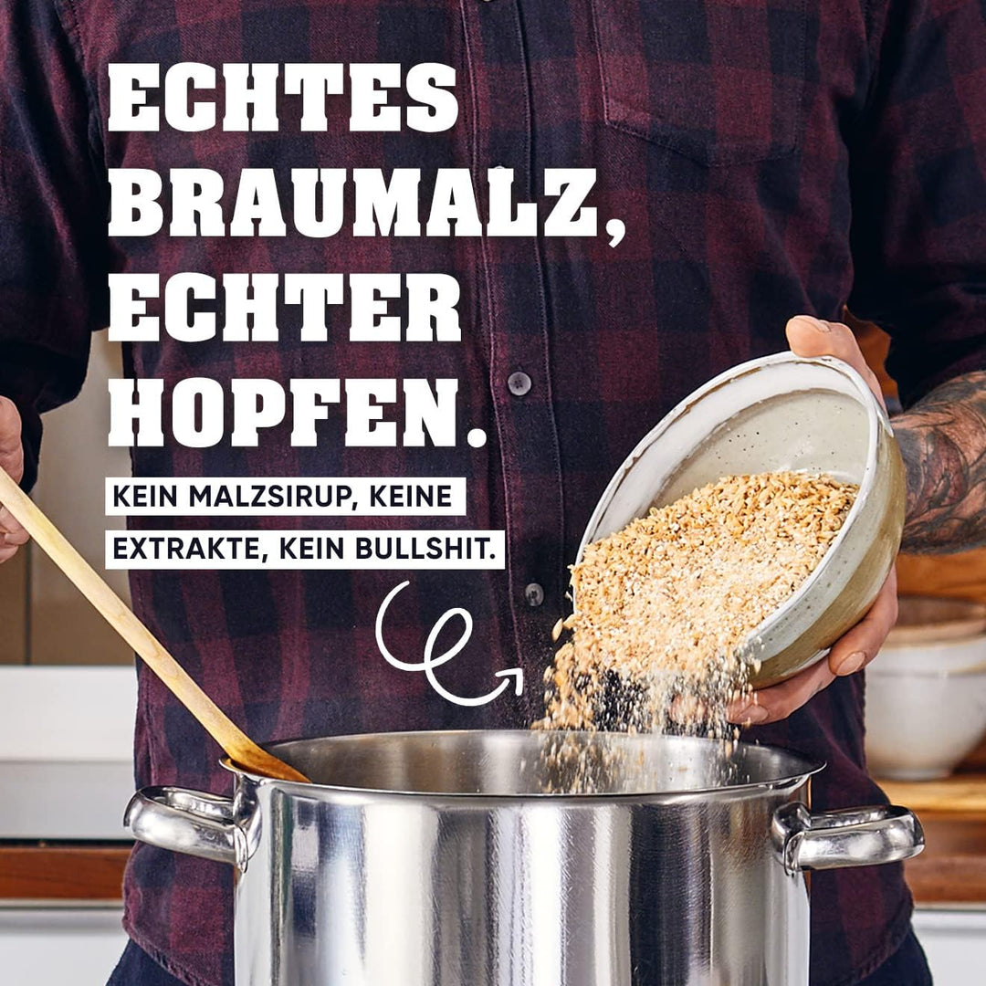Braubox®, Sorte Helles | Bierbrauset für die Küche | mit 5-Liter-Gärflasche | wiederverwendbar | Erf