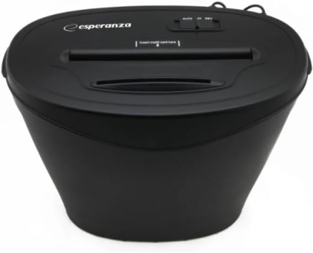 Esperanza IT Accesories - Erwartungs-Papiershredder, Kreditkarten und CD/DVD-Razor EN103 DIN 3.