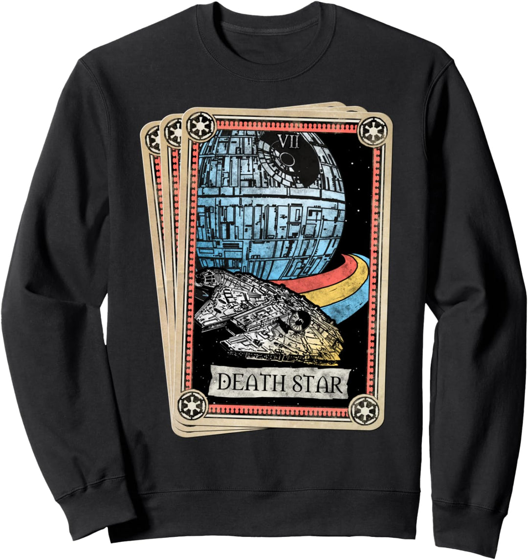 Star Wars Death Star & Millennium Falcon Tarot Card Sweatshirt