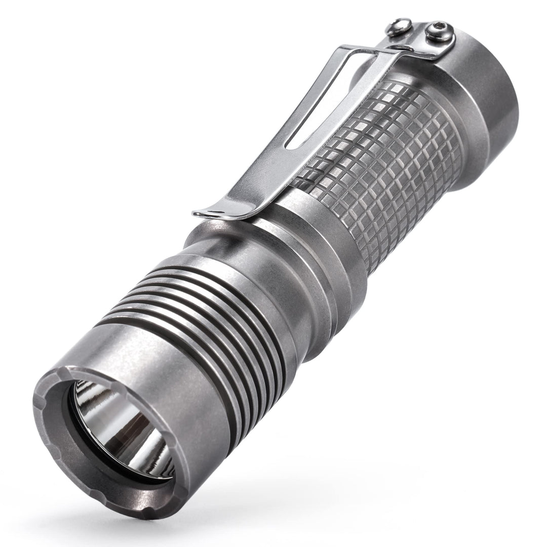 KeyUnity KF01 LED-Taschenlampe in Handgrösse mit Taschenclip, kompakte EDC Taschenlampe mit wiederau