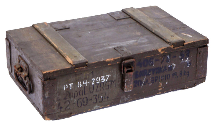 kleine Munititionskiste Box F-1" Transportkiste Werkzeugkiste Aufewahrungsbox Miltärkiste Kiste mit