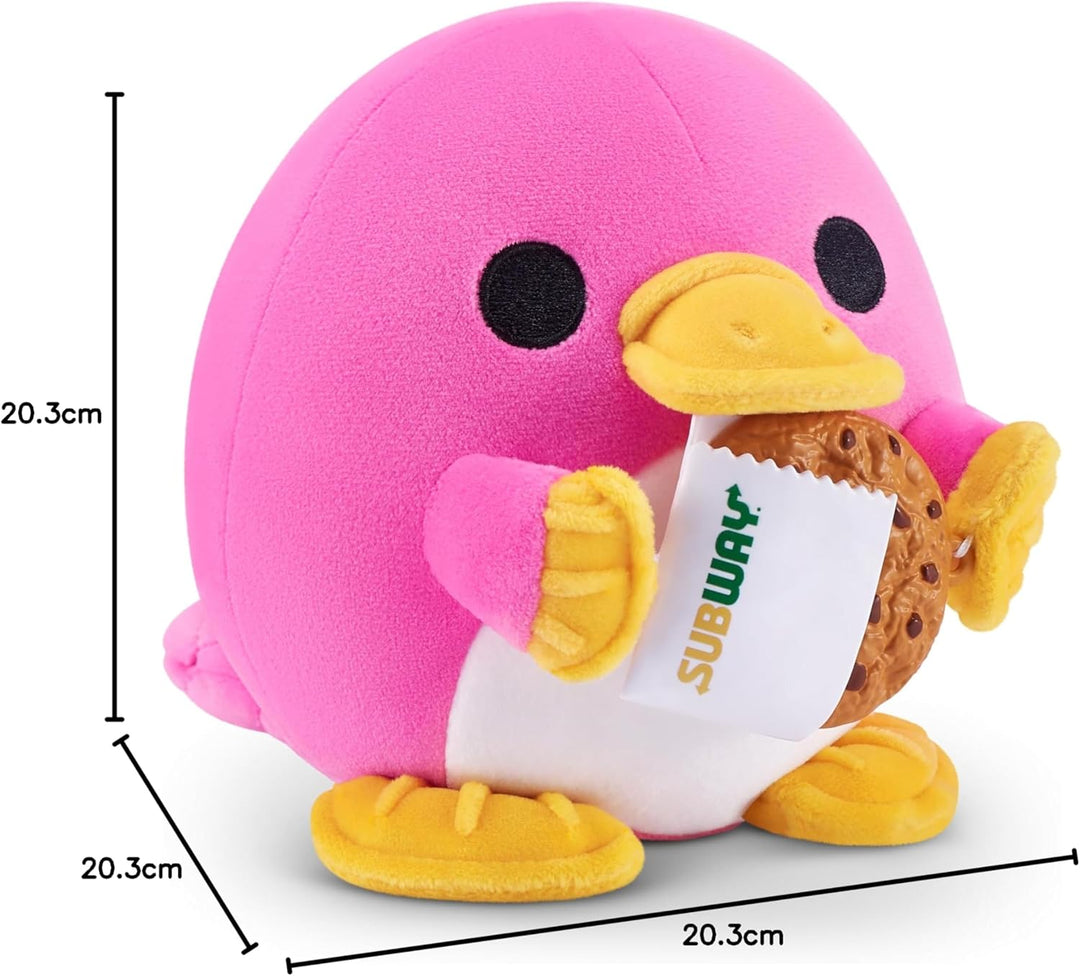 Snackles, Series 2, Platypus (Subway, Cookie), Plush Toy, Cuddly Squishy Comfort Plush with License