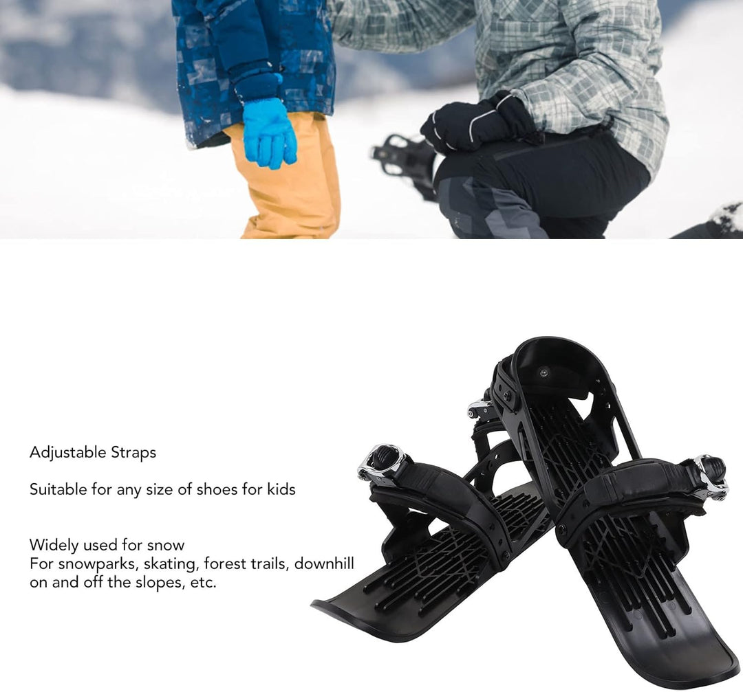 Mini Ski Ski Skates Verstellbare Kurze Skiboden für Kinder und Erwachsene Schneesportstarken Haltbar