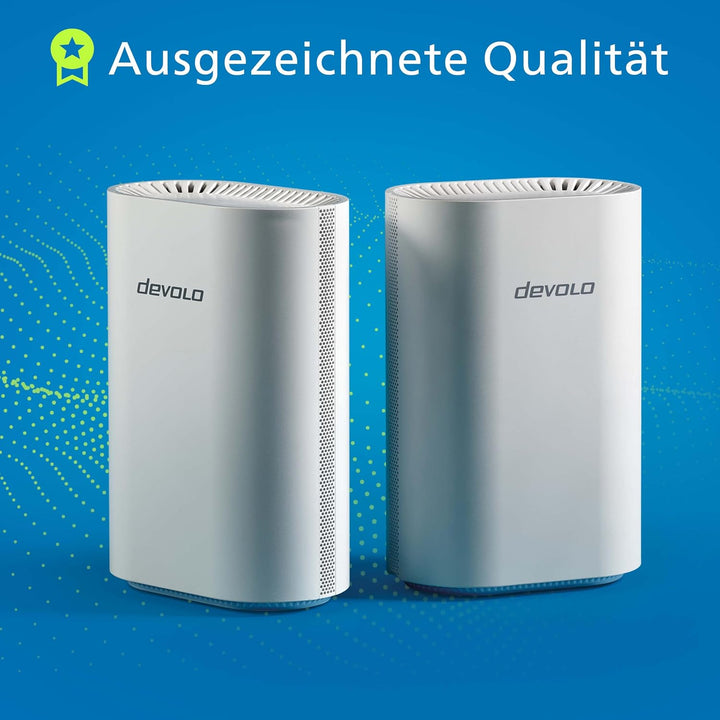 devolo WiFi 7 Mesh BE6500 2-Pack, Highspeed Mesh-WLAN-System, WLAN-Verstärker, bis zu 6.500 Mbit/s,