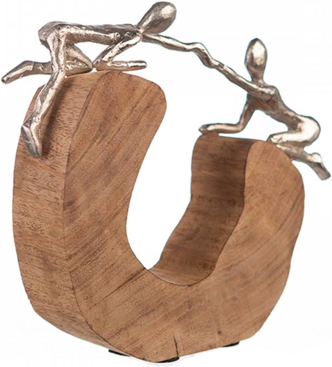 Casablanca - Skulptur, Dekofigur - Support - Mangoholz/Aluminium - handgefertigt - Höhe 24 cm Höhe 2