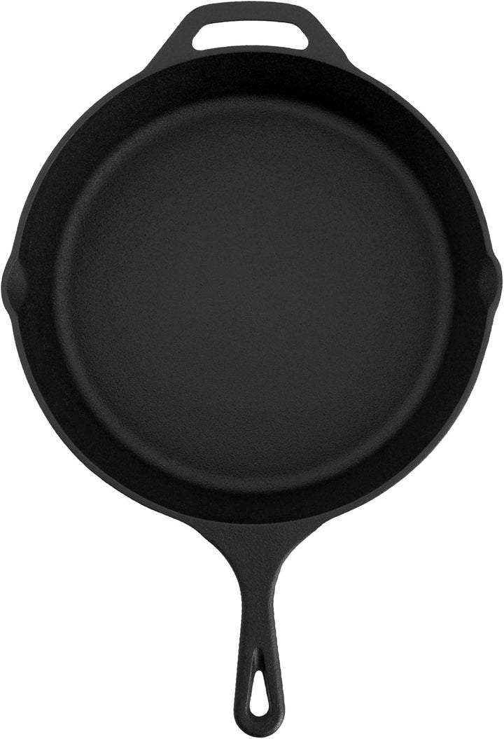 BBQ-Toro Gusseisen Grillpfanne mit Glasdeckel (Ø 30 cm) | Gusseisenpfanne, Grillbratpfanne, Bratpfan