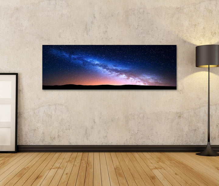 islandburner Bild auf Leinwand Nachtlandschaft Bunte Milchstrasse Licht Sternenhimmel Universum Bild