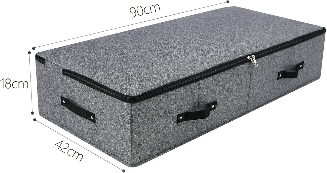 Faltbare stabile Unterbett-Aufbewahrungsbox mit Griff, Reissverschlussdeckel, Decken Kleidung Bettde