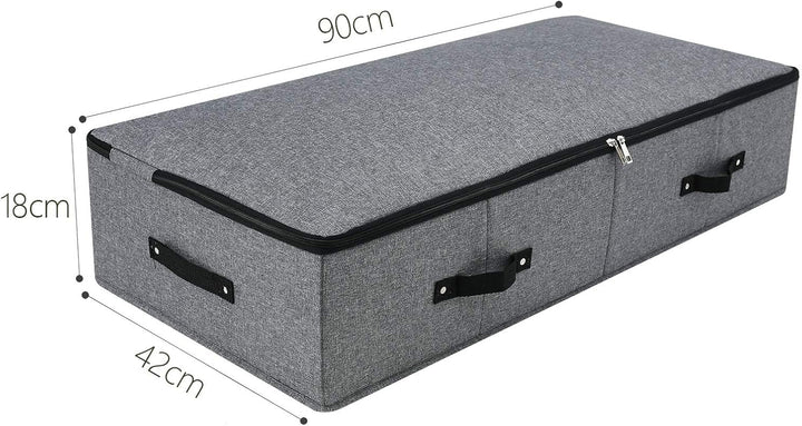 Faltbare stabile Unterbett-Aufbewahrungsbox mit Griff, Reissverschlussdeckel, Decken Kleidung Bettde