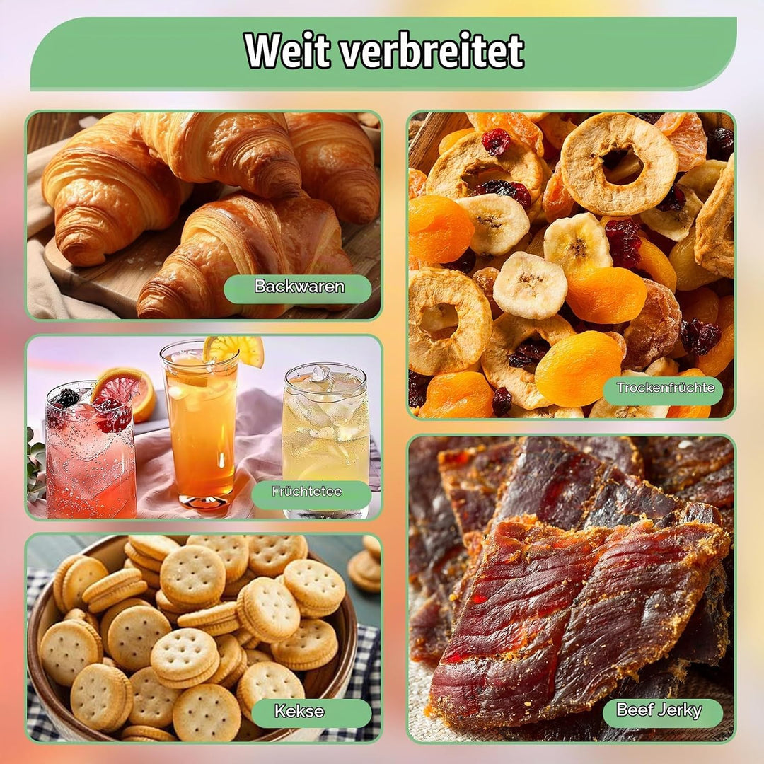 12 Stück Dörrfolie für Dörrautomat, 37x29cm Wiederverwendbar Dörrfolie aus Silikon, Antihaft Dampfma