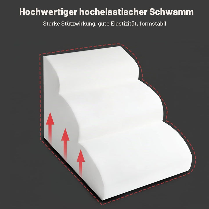 Galatée Hundetreppe, Weiche, Bequeme Haustiertreppe Mit Waschbarem Und Reissverschlussbezug, Einfach