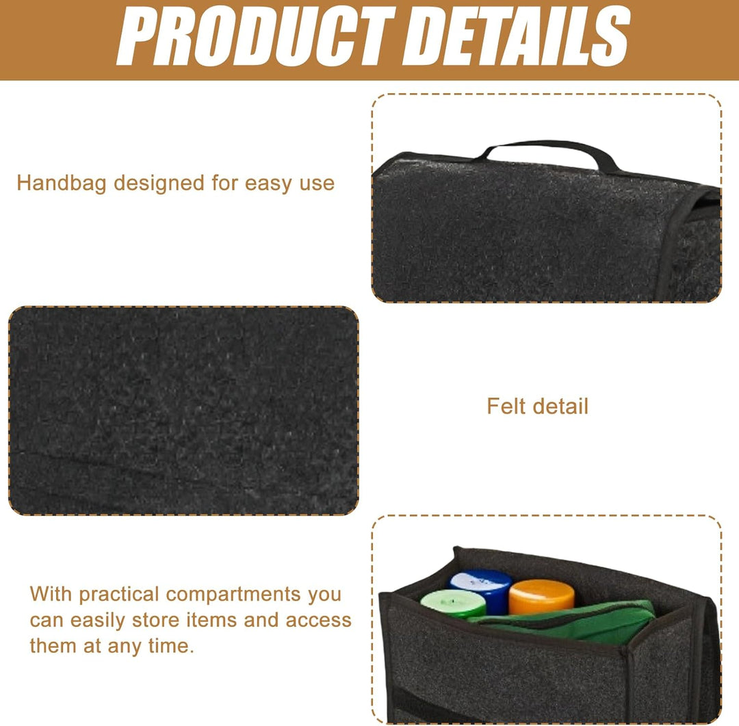 Auto Kofferraumtasche Organizer aus Filz: 30 x 17 x 29cm Auto Kofferraum Organizer, Vliesstoff Koffe