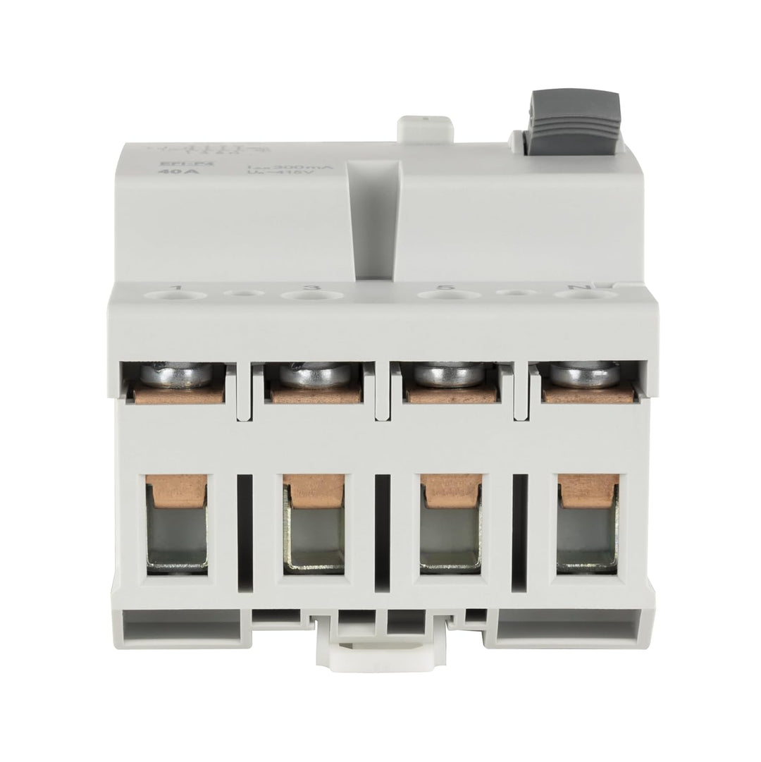 REV 0505486555 FI, Schutzschalter 4-polig, Höhe 68mm, 40A, 0,3A, Typ A, grau 40A 4-polig, 40A 4-poli