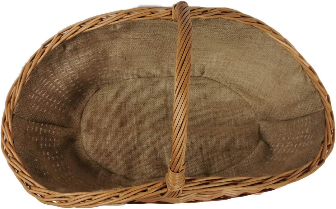 Kaminholzkorb aus Weide mit Jute (72x43x44 cm), 72x43x44 cm
