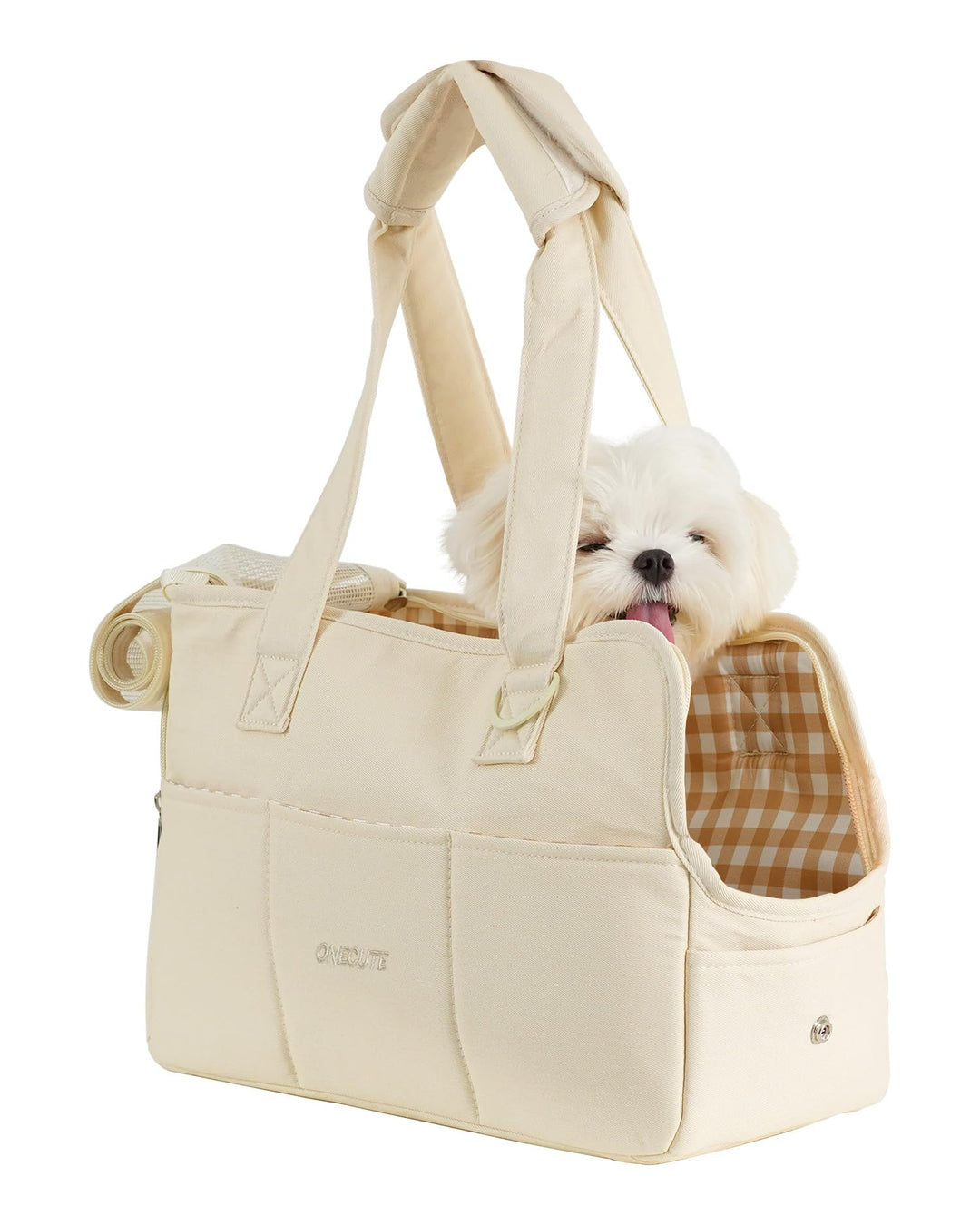 ONECUTE Hundetrage für kleine Hunde Kaninchen Katze mit grossen Taschen, Baumwolltasche, Hundetrage