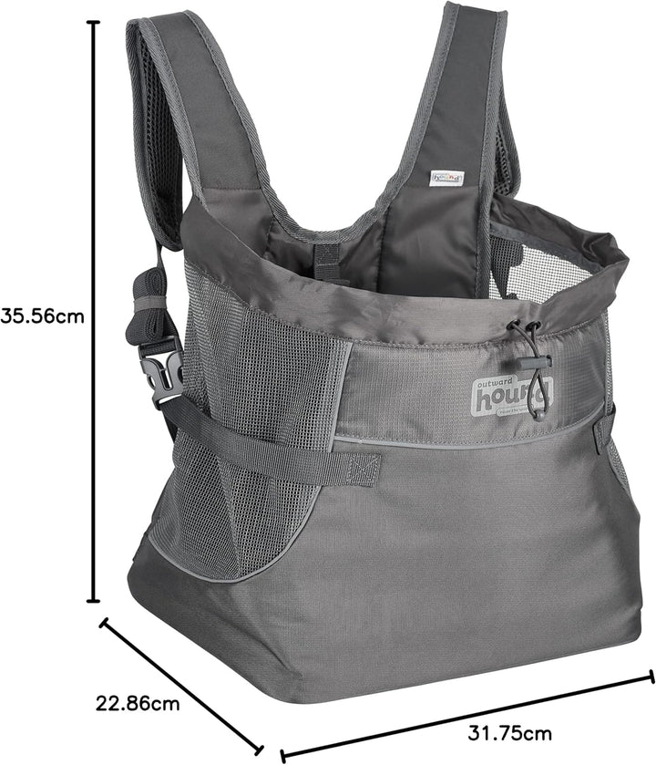 Outward Hound PupPak Hunde-Tragetasche, Grösse M, Grau PupPak Frontträger Medium grau, PupPak Frontt