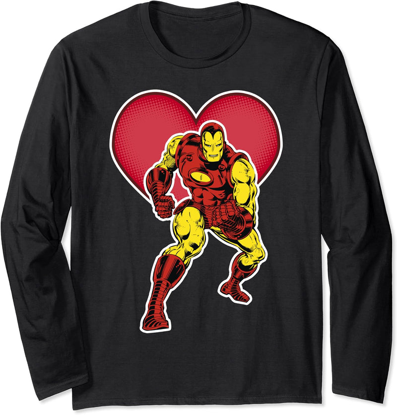 Marvel Avengers Iron Man Heart Langarmshirt
