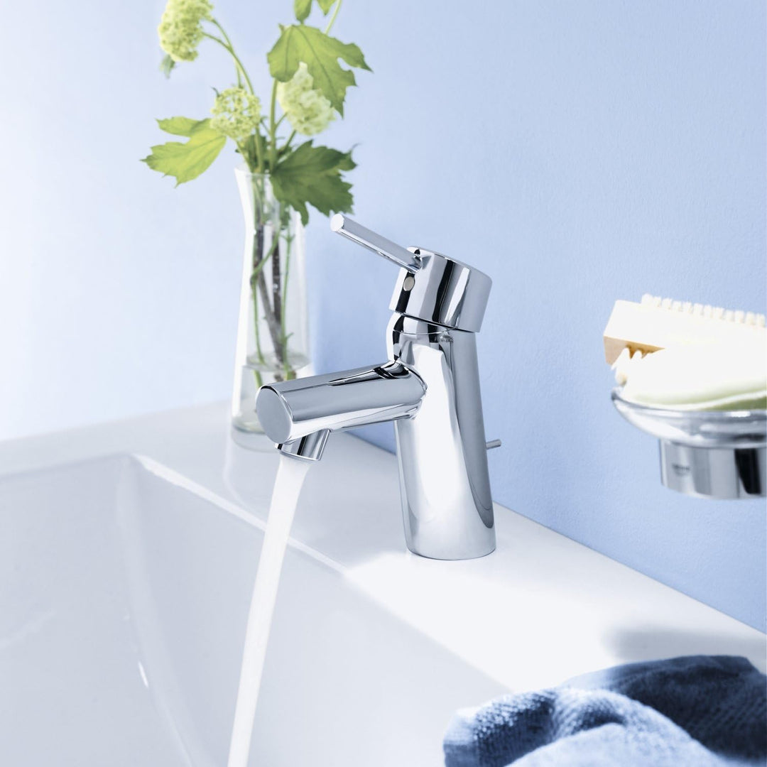 Grohe Concetto Einhand-Waschtischbatterie mit Energieparfunktion, 2338010E,Silber
