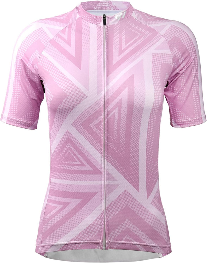 Wulibike Radtrikot Damen Langarm Fahrradtrikot Atmungsaktiv Rennrad Trikot mit 3 Rückentaschen, 2-vi
