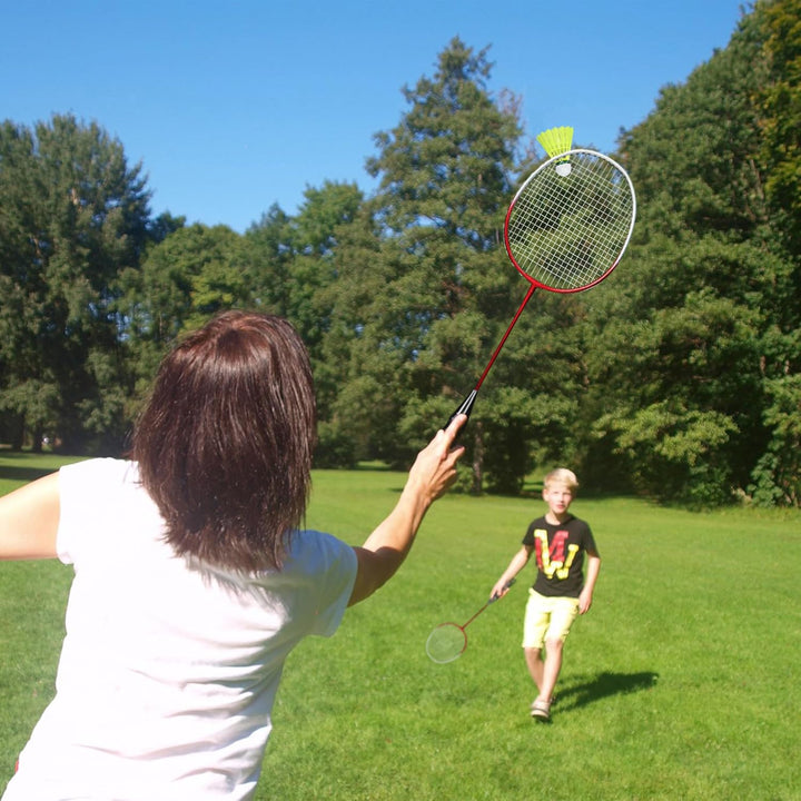 Federball Set, Badminton Set 2 oder 4 Schläger Badmintonschläger 2 oder 4 Federbälle und Tragetasche