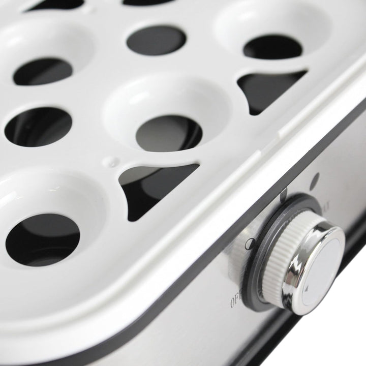 SOLDELA - Elektrische Eierkocher aus INOX - Leistung 210W - Schnellkochtopf für Eier mit Schale, Wad