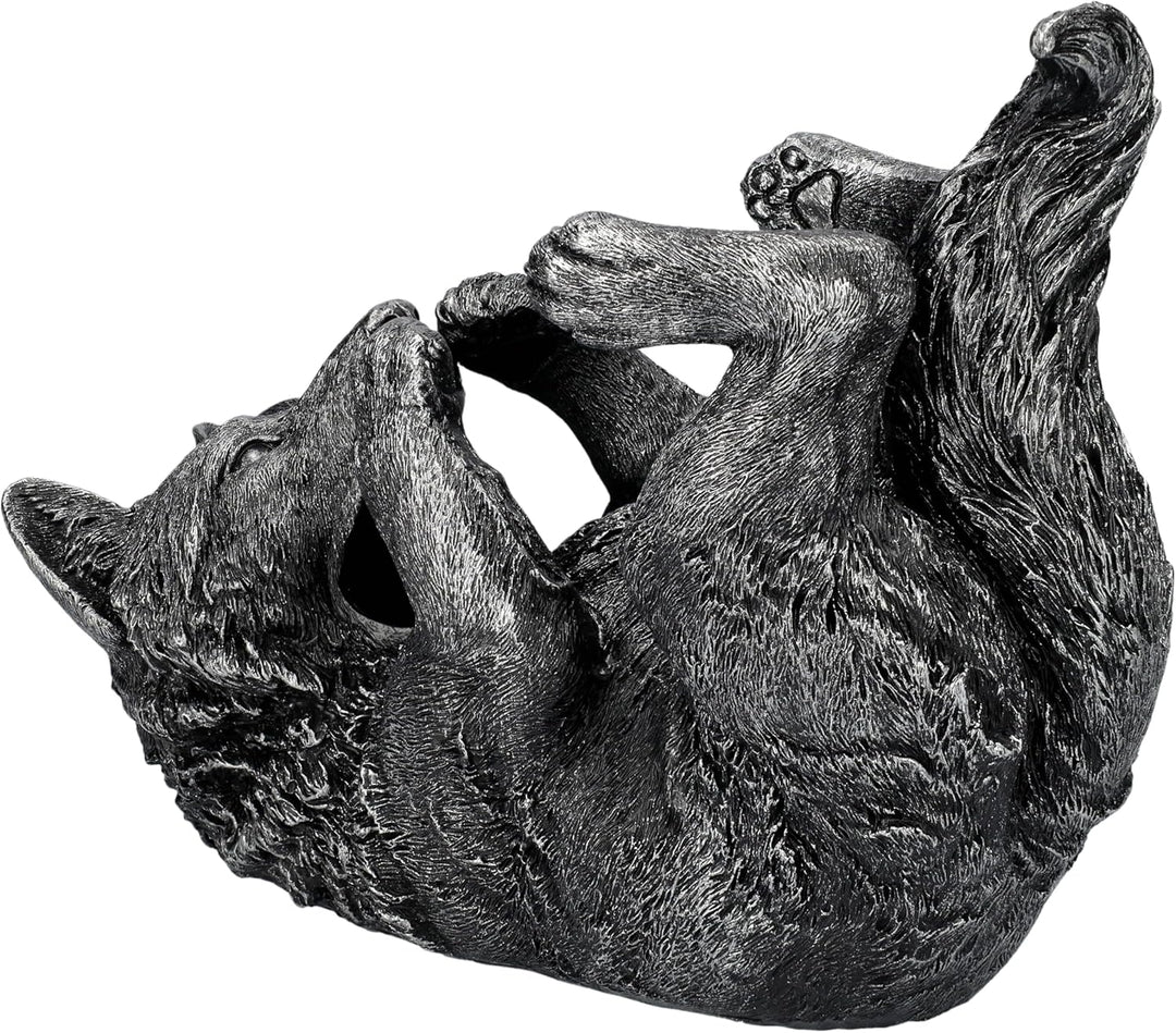 Flaschenhalter Wolf Figur 22,5 cm - Weinhalter Wolfsfigur Deko Statue