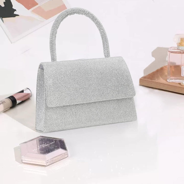 CORIOS Abendtasche Damen Glitzer Henkeltasche Kette Clutch Bag Klein Tasche Hochzeit Brautbörse Glän