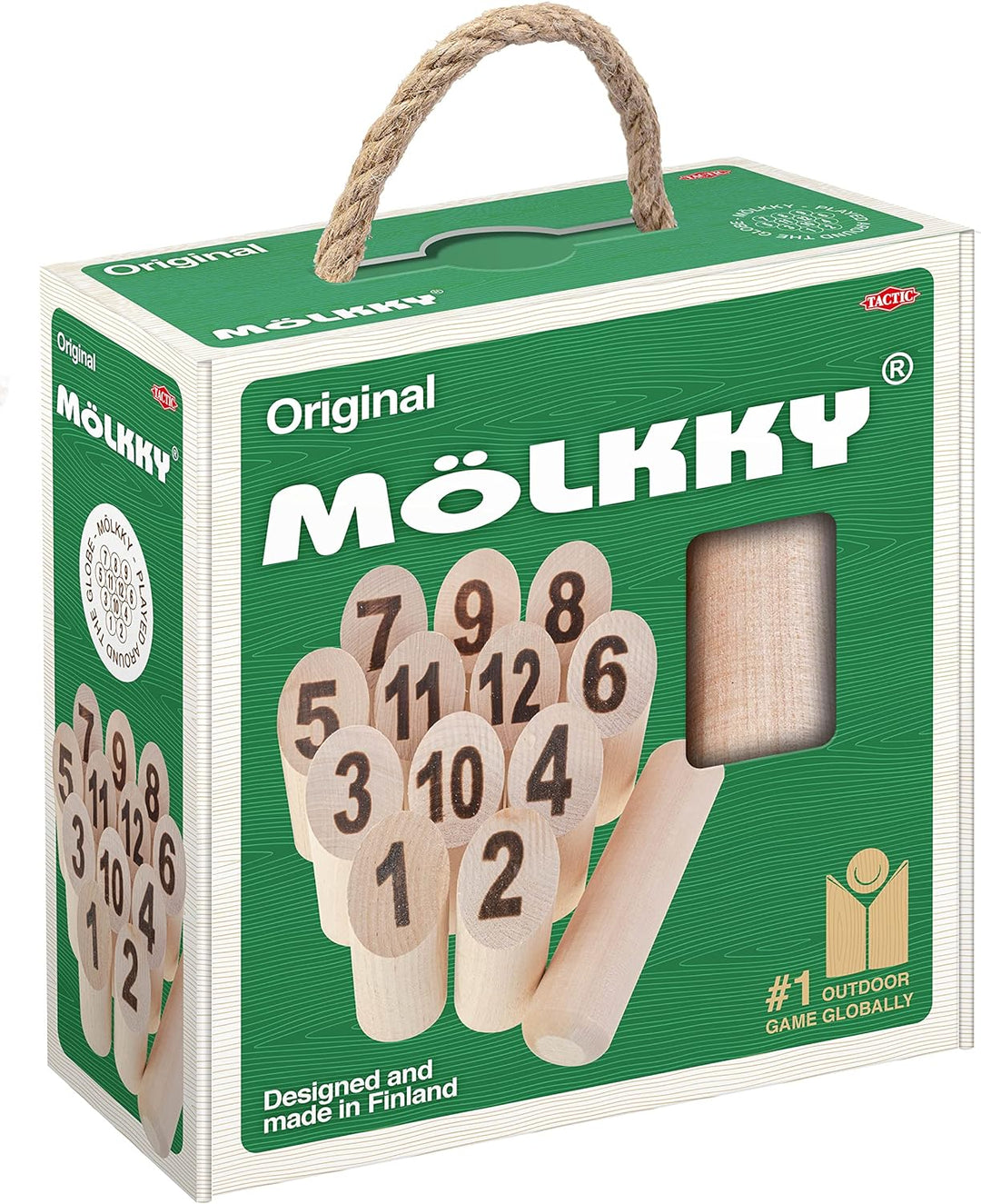 Tactic Mölkky in cardboard box with handle - 2018 version 54903 Mixed