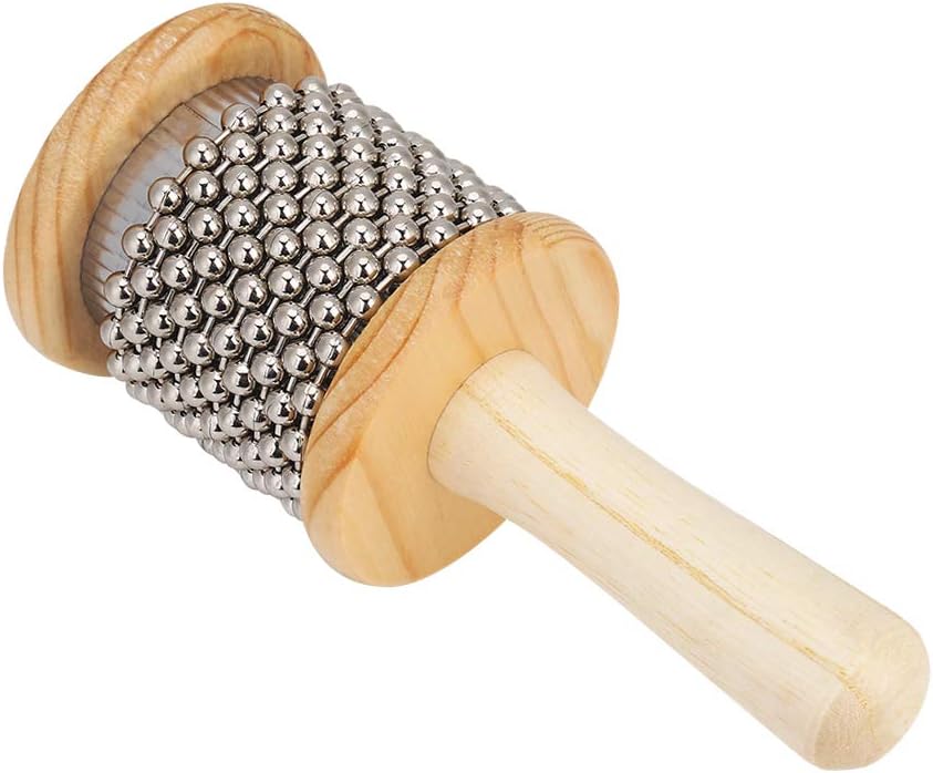 Cabasa Holzoberfläche Kinder Percussion Instrument Kleines Cabasa Begleit-Beat-Instrument für Studen