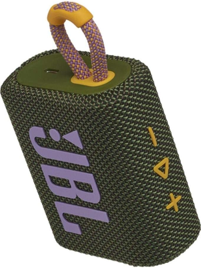 JBL GO 3 kleine Bluetooth Box in Grün – Wasserfester, tragbarer Lautsprecher für unterwegs – Bis zu