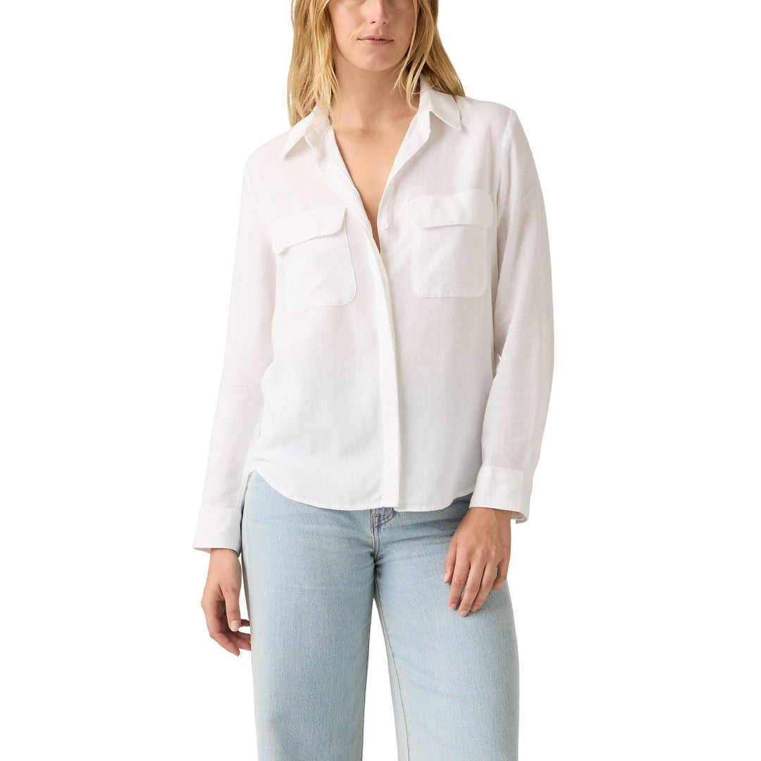 Levi's Damen Elaine Utility Shirt Hemd mit Button-Down-Kragen (1er Pack) S Bright White, S Bright Wh