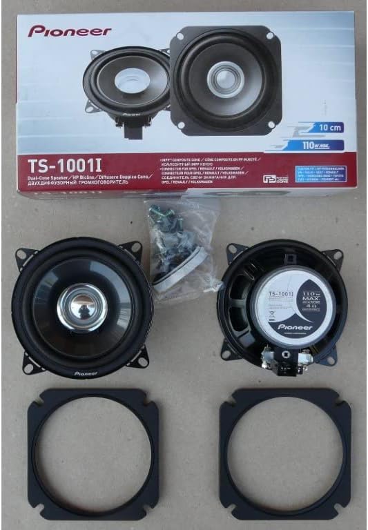 Pioneer TS-1001I 10 cm Doppelmembranlautsprecher Set mit 2 Lautsprechern (je 110 W max., 20 W Sinus)