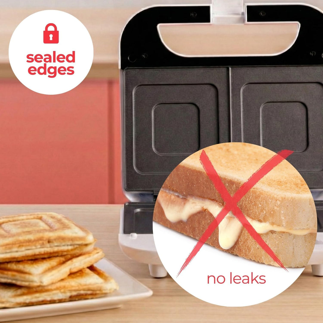 Solac - Sandwichmaker Buon Sandwich II | 2 Sandwiches | 750W | Platten mit Antihaftbeschichtung | Ei
