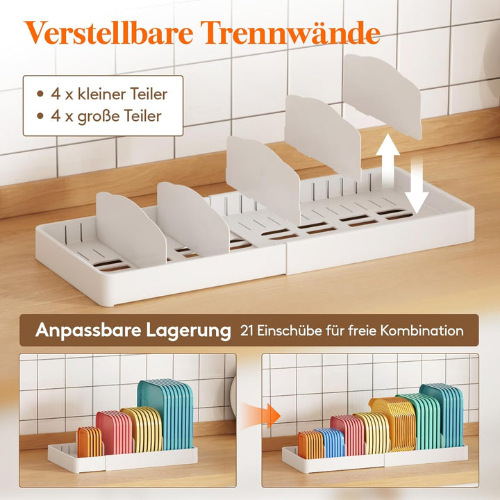 Lifewit Topfdeckel Frischhaltebox Lagerung, 1 Stück Lunchbox Deckel Aufbewahrung Organizer Küche Top