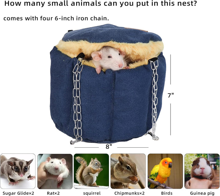 Sugar Glider Pouch, Ratte Hängebett, Streifenhörnchen Warmes Bett, Rattenkäfig Zubehör, Syrisches Ha
