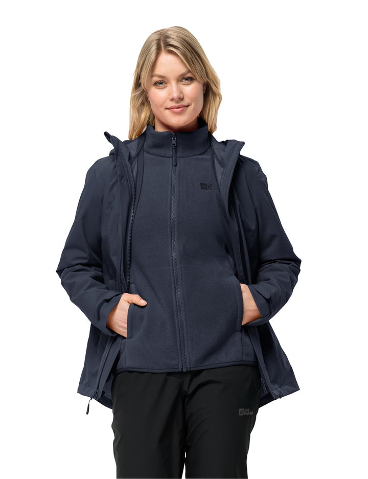 Jack Wolfskin Damen Moonrise 3in1 Jkt W Jacket M night blue, M night blue