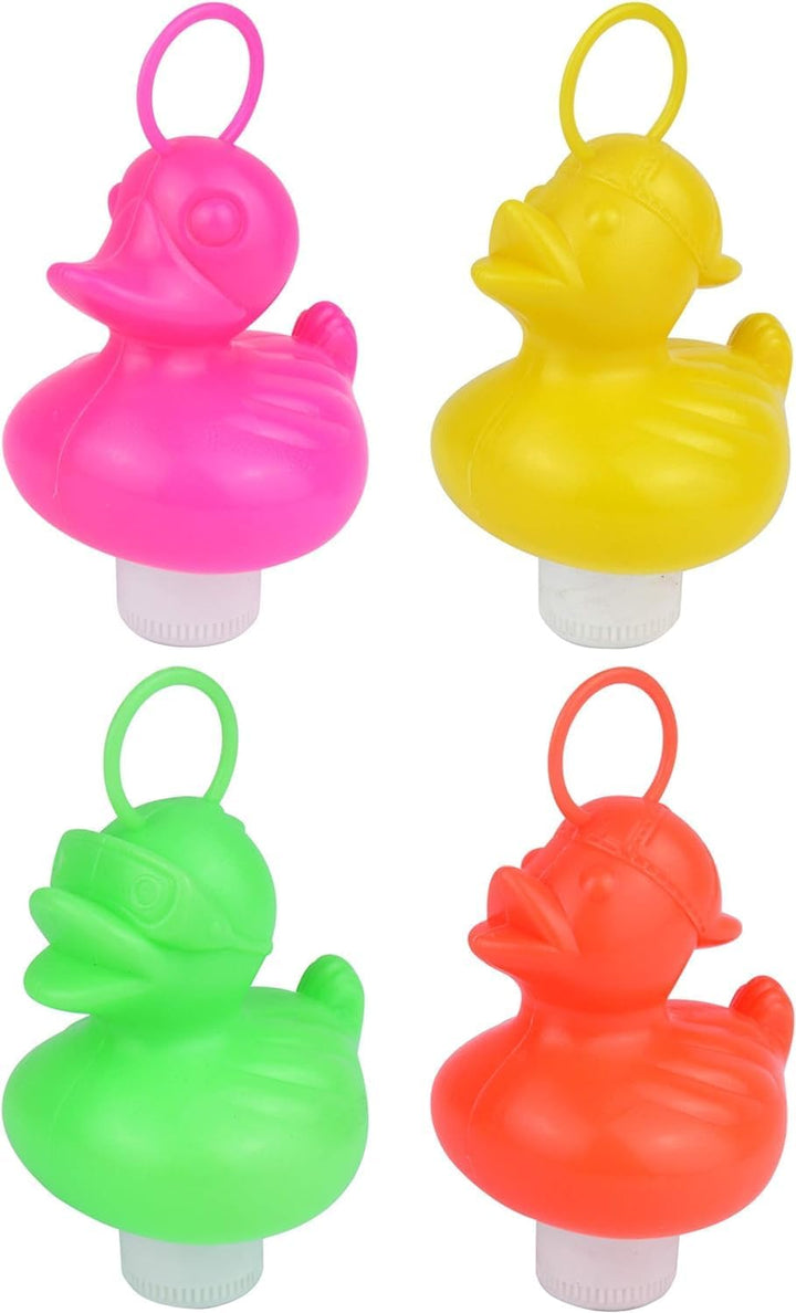 Enten-Angel-Set mit 20 bunten Kunststoff-Enten mit Haken und Gewichten, inkl. 3 Haken, Badespielzeug