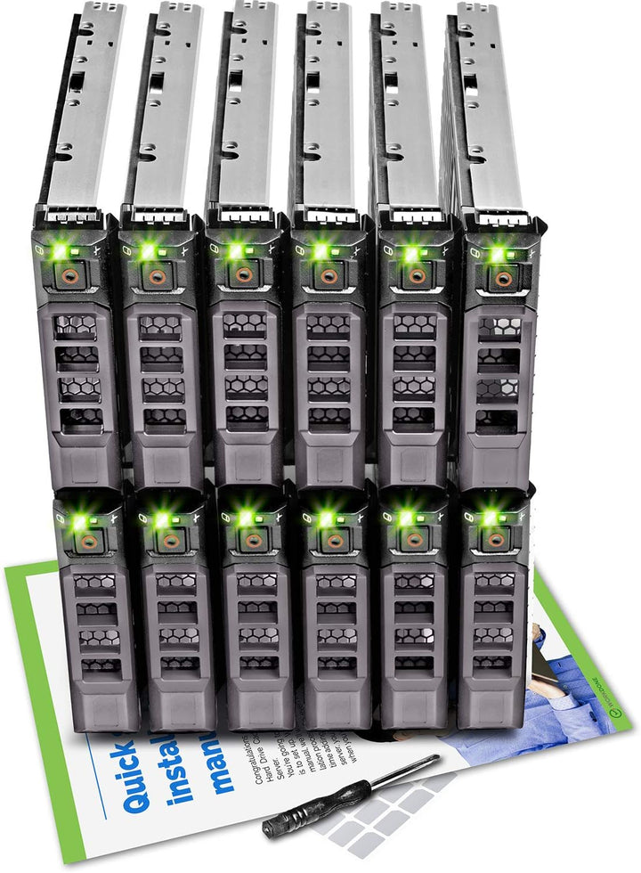 WORKDONE 12er-Pack - 3,5" Festplatten-Caddy - Kompatibel für Dell PowerEdge Server 11.-13. Gen. - mi